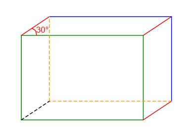 parallélépipède rectangle - Perspective cavalière