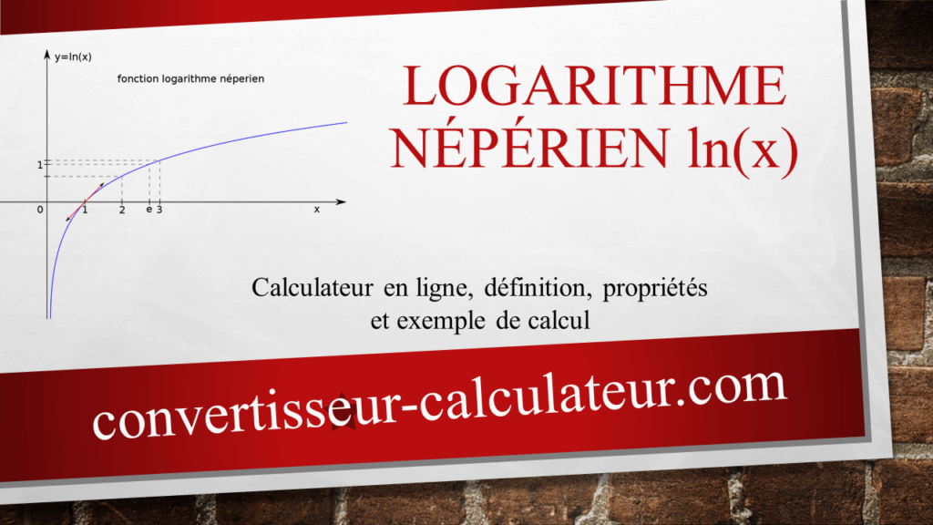 Logarithme népérien - Calcul en ligne