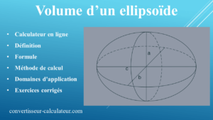 Calcul du volume d’un ellipsoïde en ligne