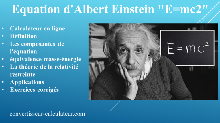 Equation d'Albert Einstein "E=mc2"